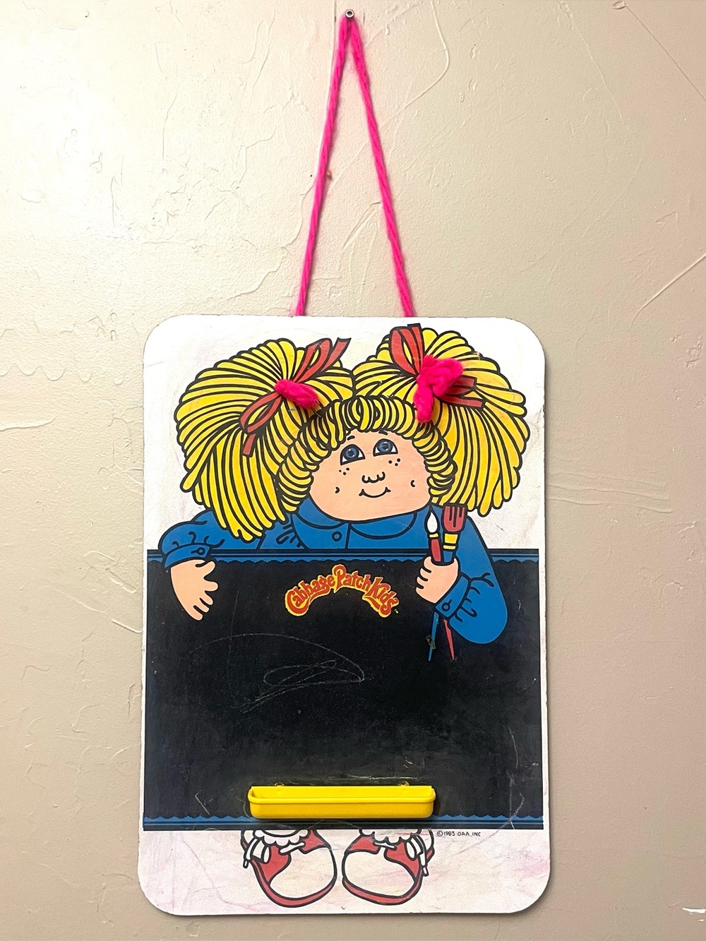 Original 1983 Cabbage Patch Kids Toy Advertisement Chalkboard